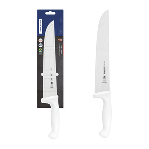 Cuchillo para Carne Tramontina Profesional con Lámina en Acero Inoxidable y Mango de Polipropileno Blanco 10"