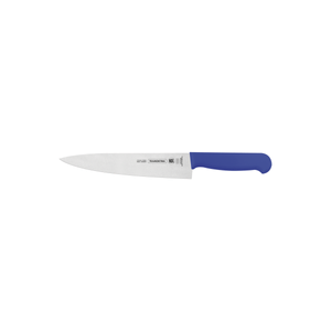 Cuchillo para Carne Tramontina Profissional con Lámina en Acero Inoxidable y Mango de Polipropileno Azul con Protección Antimicrobiana 8"