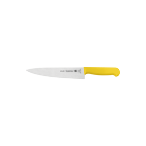 Cuchillo para Carne Tramontina Profissional con Lámina en Acero Inoxidable y Mango de Polipropileno Amarillo con Protección Antimicrobiana 8"