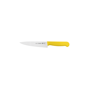 Cuchillo para Carne Tramontina Profissional con Lámina en Acero Inoxidable y Mango de Polipropileno Amarillo con Protección Antimicrobiana 6"