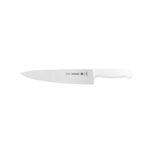 Cuchillo para Carne Tramontina Profissional con Lámina en Acero Inoxidable y Mango de Polipropileno Blanco con Protección Antimicrobiana 10"