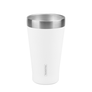 Vaso Térmico Tramontina Exata en Acero Inoxidable Blanco sin Tapa 550 ml