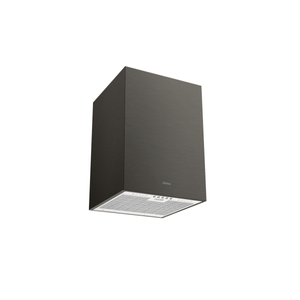 Campana de Isla Tramontina Square Isla 40 Silent de acero inoxidable Black Steel