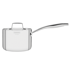 Olla alta Tramontina Grano de acero inoxidable fondo triple con tapa y mango 14 cm 1,5 L