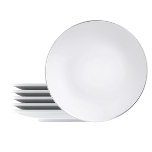 Kit Plato Raso Tramontina Atena en Porcelana Decorada 28 cm 06 Piezas