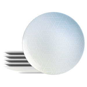 Kit Plato Raso Tramontina Polaris en Porcelana 28 cm 06 Piezas