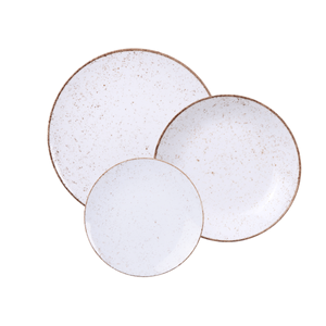Juego de Platos Tramontina Rústico Marrón en Porcelana Decorada 12 Piezas