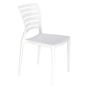 Silla Tramontina Sofia en Polipropileno y Fibra de Vidrio Blanco con Respaldo Horizontal