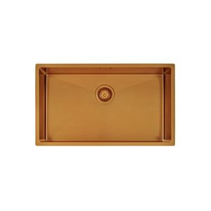 Lavadero Tramontina Design Collection Quadrum en acero inoxidable con Recubrimiento PVD Gold 70x40 cm