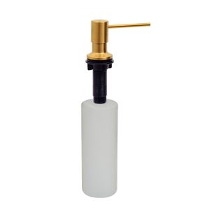 Dosificador de jabón de oro de acero inoxidable Tramontina con contenedor de plástico 500 ml y recubrimiento PVD
