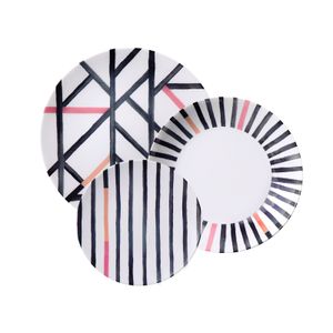 Juego de Platos Tramontina Street en Porcelana Decorada 12 Piezas