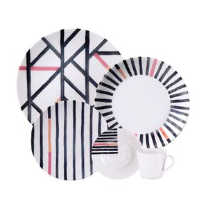 Vajilla Tramontina Street en Porcelana Decorada 20 Piezas