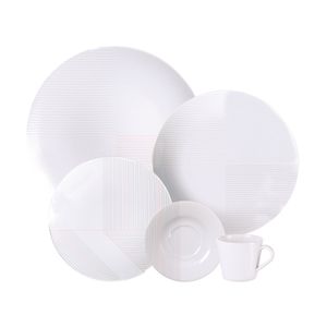 Vajilla Tramontina Grid en Porcelana Decorada 20 Piezas