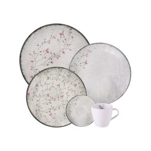 Vajilla Tramontina Floralis en Porcelana Decorada 20 Piezas