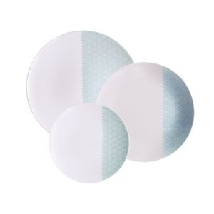 Juego de Platos Tramontina Aquarius en Porcelana Decorada 12 Piezas