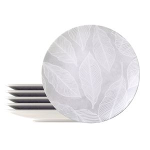 Kit Plato Raso Tramontina Arbo en Porcelana Decorada 25 cm 6 Piezas