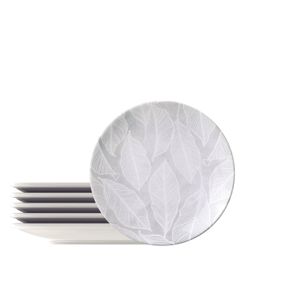 Kit Plato Postre Tramontina Arbo en Porcelana Decorada 19 cm 6 Piezas
