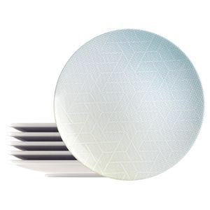 Kit Plato Raso Tramontina Polaris en Porcelana 28 cm 06 Piezas