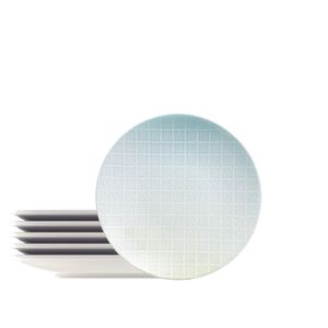 Kit Plato Postre Tramontina Polaris en Porcelana Decorada 21 cm 06 Piezas