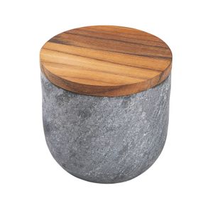 Salero Tramontina de Esteatita con Tapa de Madera de Teca