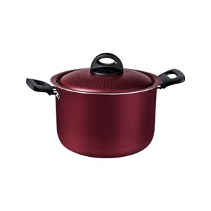 Olla Pasta Tramontina Loreto en Aluminio con Revestimiento Interno y Externo en Antiadherente Starflon Max rojo 22 cm 5,7 L