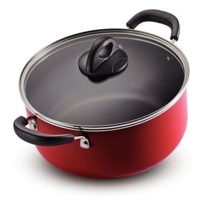 Cacerola Tramontina Everyday en Aluminio con Revestimiento Interno con Antiadherente Starflon Max y Externo de Silicona Roja 26 cm 6,3 L