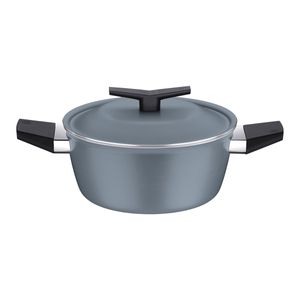 Cacerola Tramontina Spezia Induction en Aluminio con Revestimiento Interno y Externo en Antiadherente Starflon Excellent Azul Ardosia 24 cm