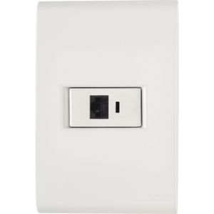 Conjunto 4x2 con 1 Enchufe para Teléfono RJ11 Tramontina Liz Blanco