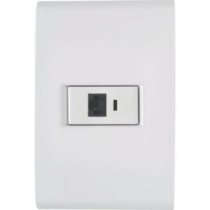 Conjunto 4x2 con 1 Entrada RJ45 cat. 6 Tramontina Liz Blanco