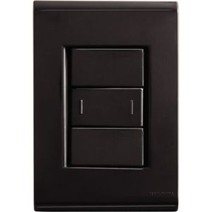 Juego 4x2 con 1 Interruptor Conmutador 10 A 250 V Tramontina Liz Grafito