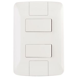 Conjunto 4x2 con 2 Interruptores Sencillos Tramontina Aria 10 A 250 V
