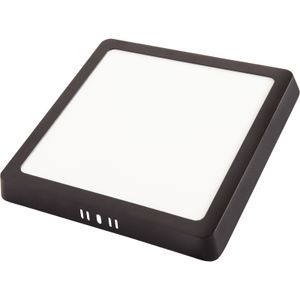 Plafón LED Tramontina Cuadrado de Sobreponer Negro 24 W 6500 K Luz Blanca