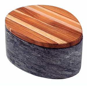 Pote Tramontina Concreta con Tapa de Madera Teca