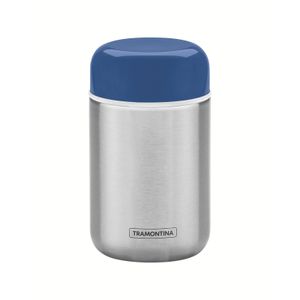 Contenedor térmico de acero inoxidable con tapa azul de 400 ml Tramontina