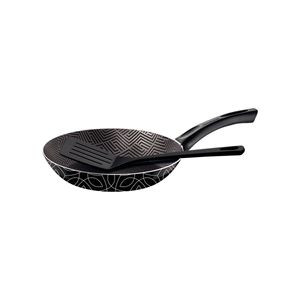 Sartén Tramontina Paris en Aluminio con Revestimiento Interno con Antiadherente Starflon Max y Externo Siliconado Negro con Espátula de 18 cm 0,6 L
