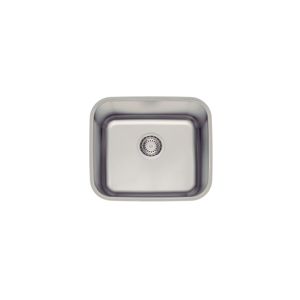 Lavadero Tramontina Dora 40 BL R6 de Acero Inoxidable Cepillado con Válvula 4 1/2'' 40x34 cm