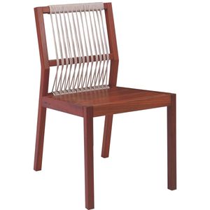 Silla Tramontina Lanati de Madera de Jatoba FSC con Respaldo de Cuerdas