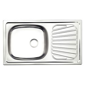 Lavadero de empotrar 78x43 cm en acero inoxidable