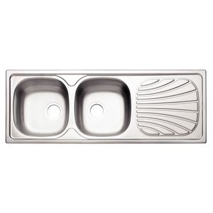 Lavadero Tramontina de empotrar 2 cubetas 123x43 cm