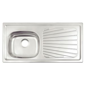 Lavadero Tramontina de empotrar en acero inoxidable 100x50 cm