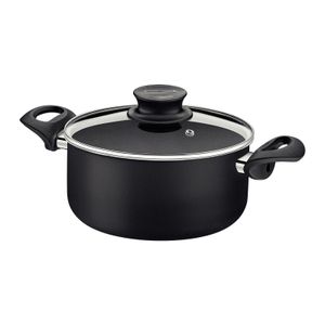 Cacerola Tramontina Paris+ en Aluminio con Revestimiento Interno y Externo en Antiadherente Starflon Excellent Negro 24 cm 4,9 L