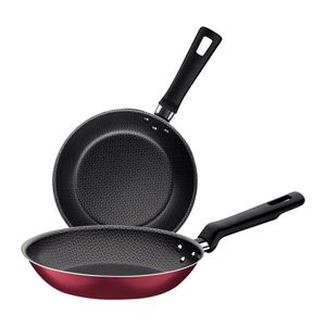 Juego de Sartenes Tramontina Loreto en Aluminio con Revestimiento Interno y Externo Antiadherente Starflon Max con Mangos de Baquelita Rojo 2 Piezas