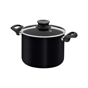 Olla Alta Tramontina Paris+ en Aluminio con Revestimiento Interno y Externo en Antiadherente Starflon Excellent Negro 20 cm 4,2 L